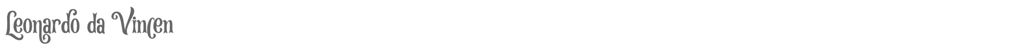 Sample characters Leonardo da Vincen Font